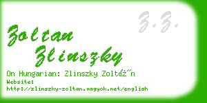 zoltan zlinszky business card